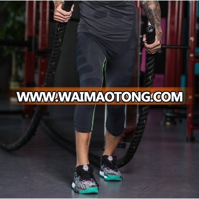 Fitness Men Compression Leggings Gym Pants Men Capri pants TS008